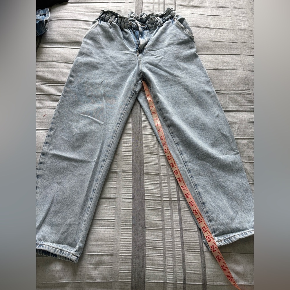 Zara Paper Bag Light Blue Jeans